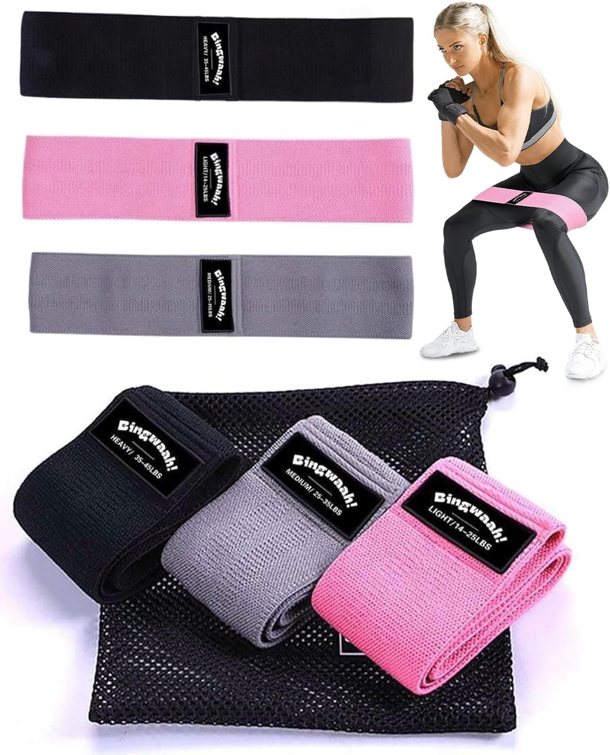 Resistance Loop Mini Band - Faixas de resistência de tecido para