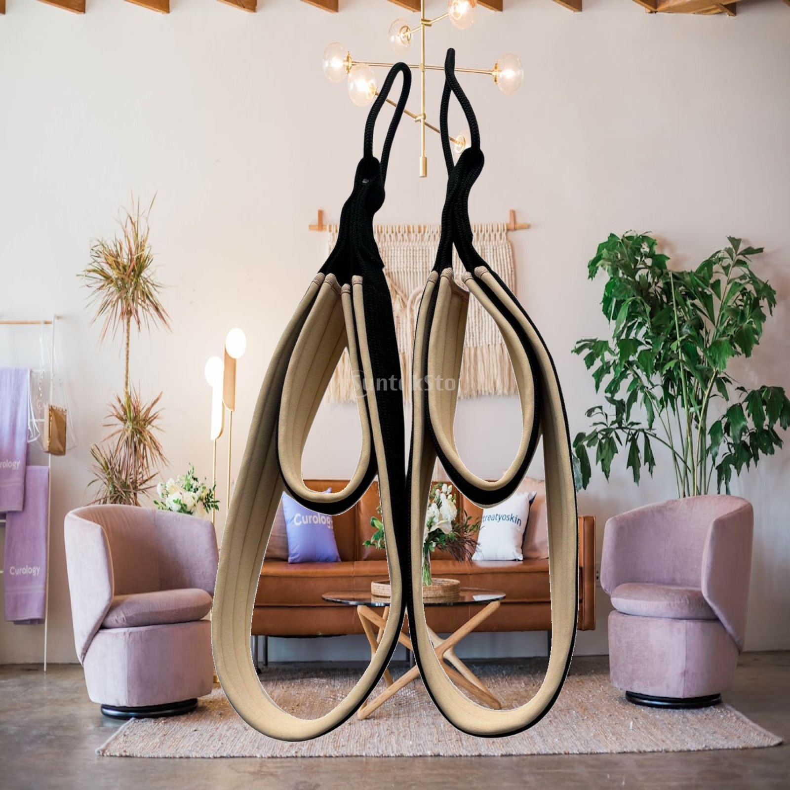 Home Gym Training - Alça de Pilates com Punho Antiderrapante,
