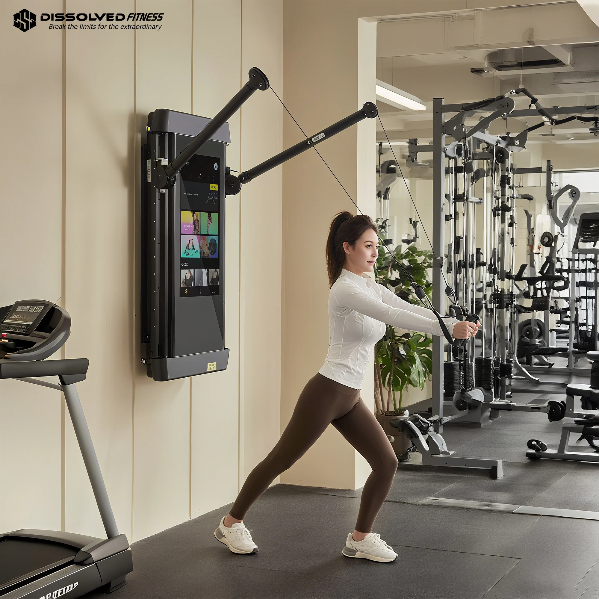 Home Gym Wall Mounted - Espelho de Treinamento Inteligente com IA