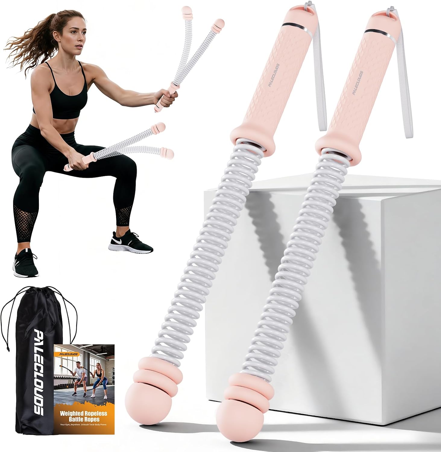 Home Gym Portable - Corda de Batalha Portátil Sem Cordão,