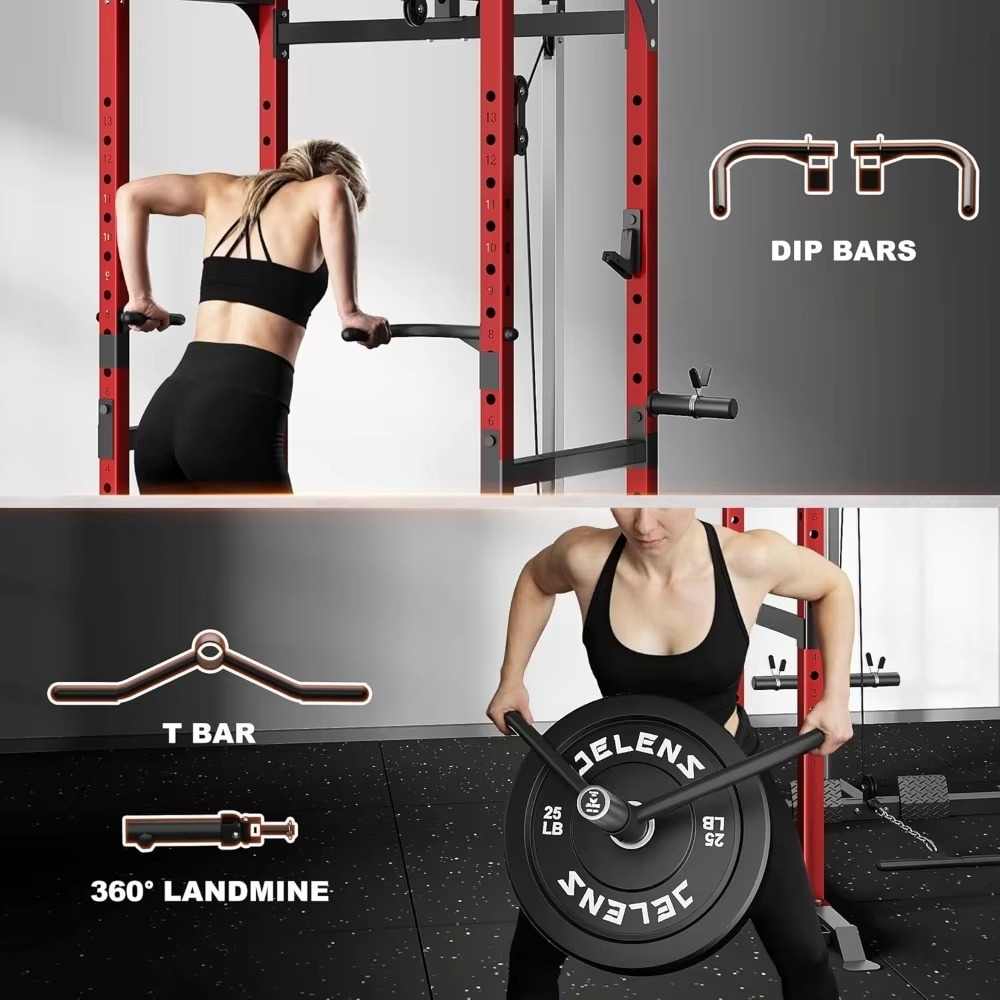 S21 Power Cage Rack Multifunci - Home Gym Leg Extension avaliação e preço