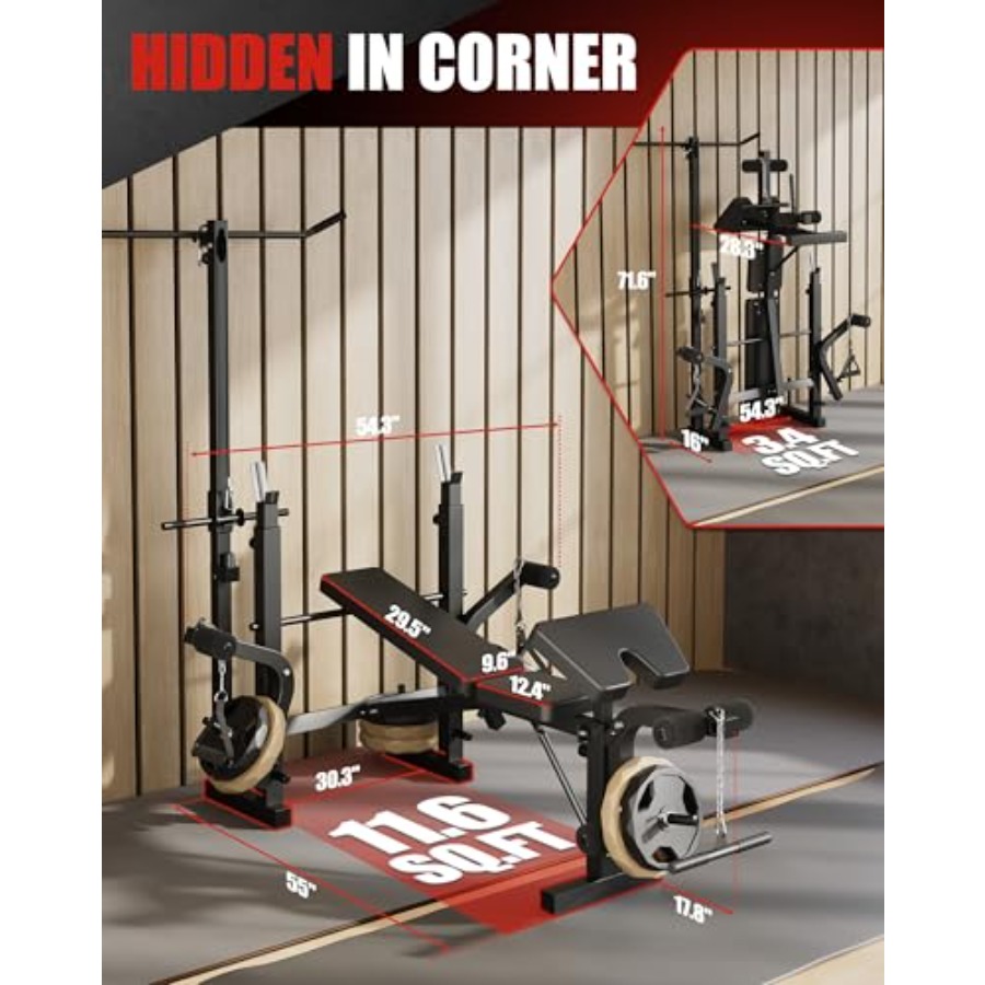 Conjunto de Banco de Treino de - Home Gym Leg Extension avaliação e preço
