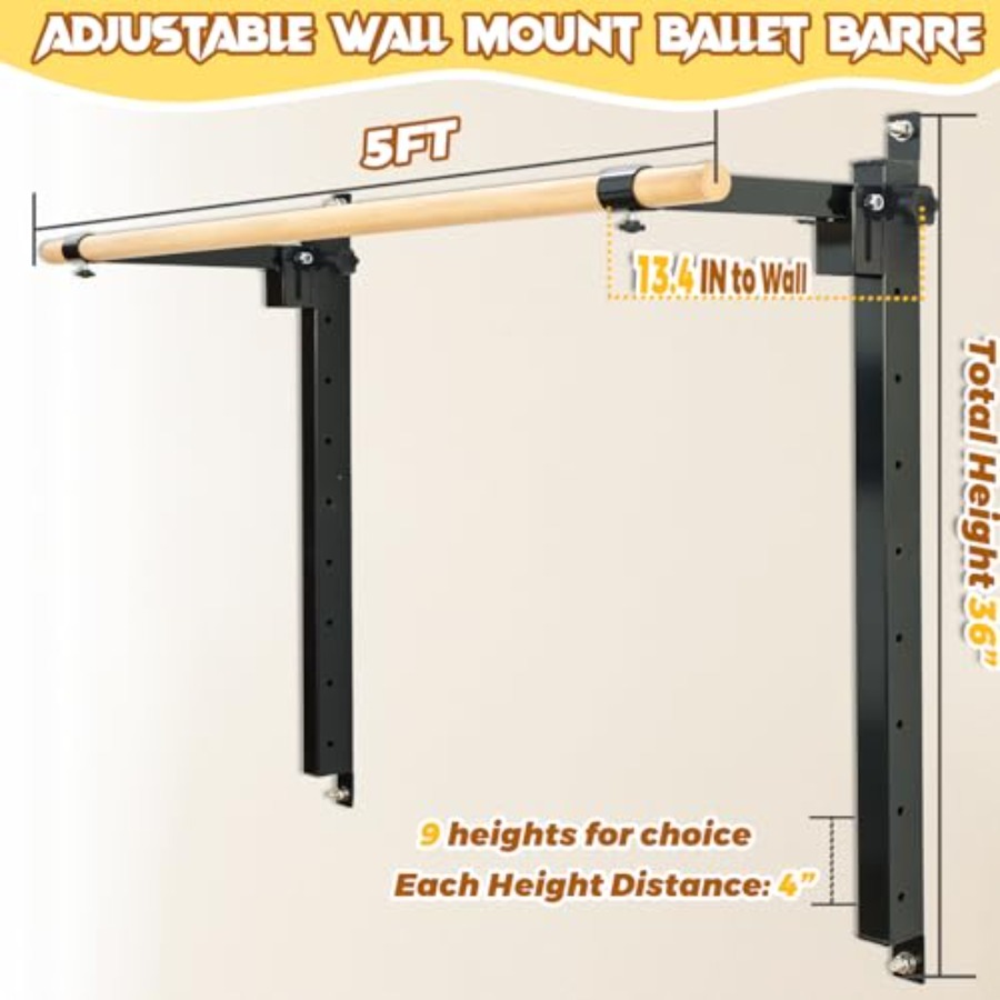 Barra de Ballet Montada na Par - Home Gym Wall Mounted avaliação e preço