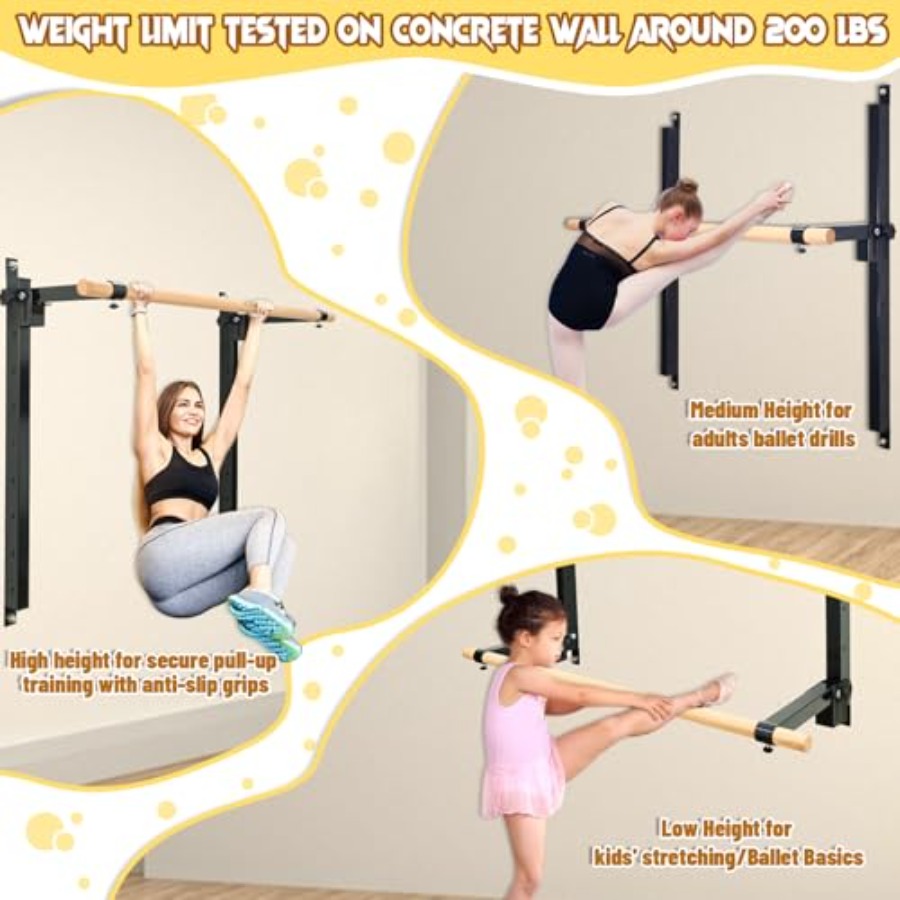 Barra de Ballet Montada na Par - Home Gym Wall Mounted avaliação e preço