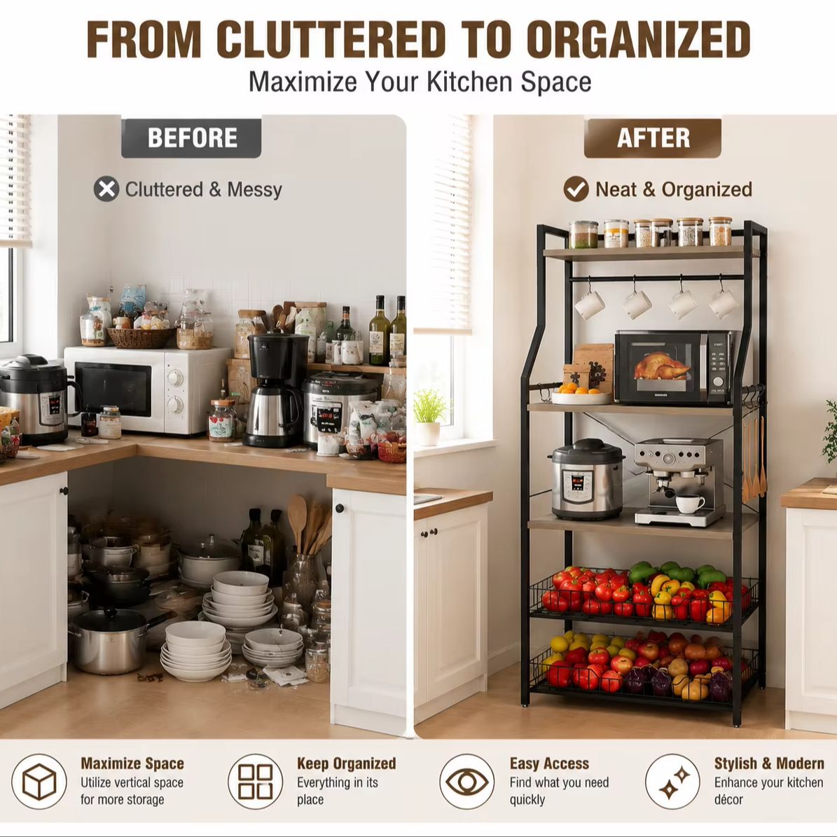 Estante de Cozinha de 5 Níveis - Home Gym Organization avaliação e preço