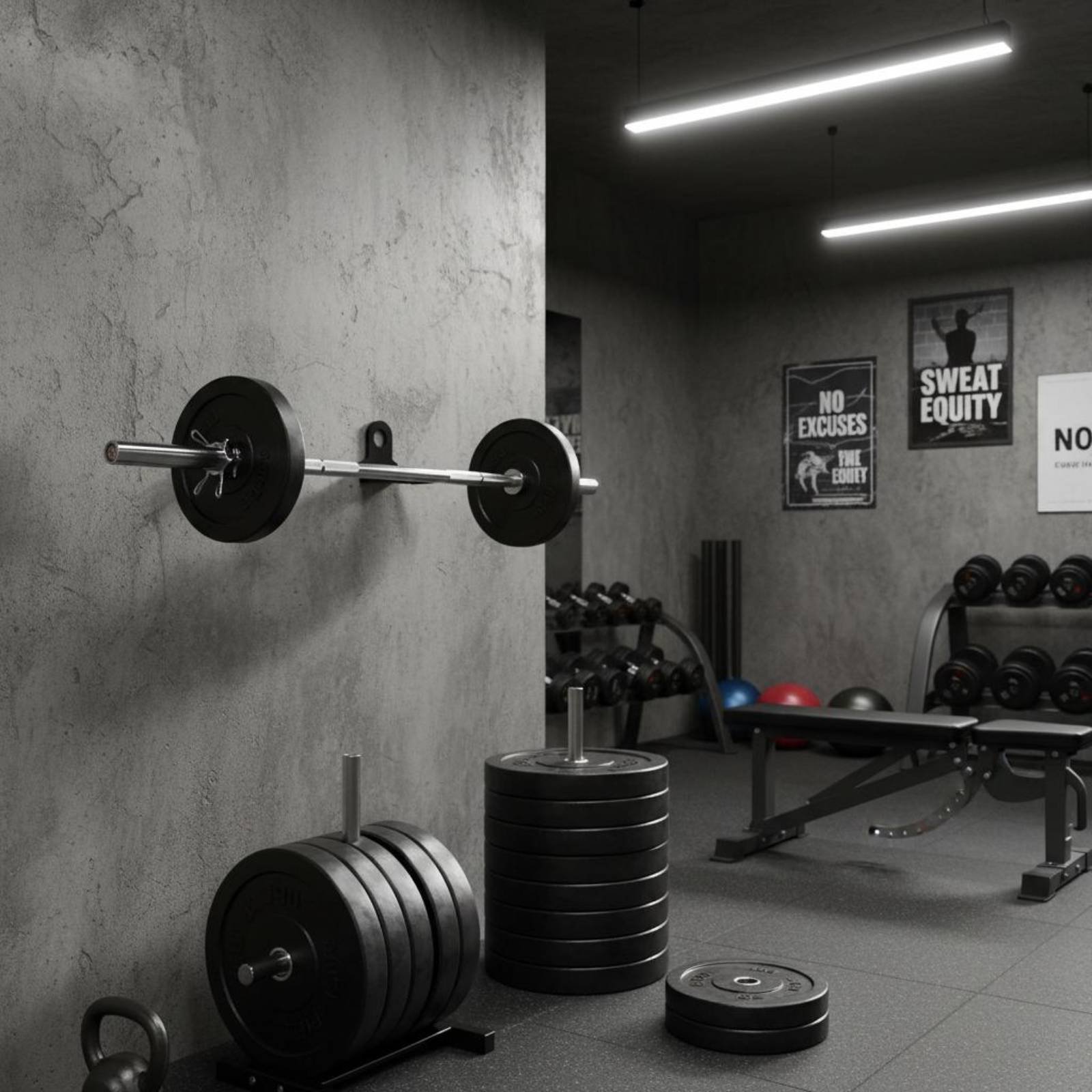 Suporte de Barra de Musculação - Home Gym Wall Mounted avaliação e preço