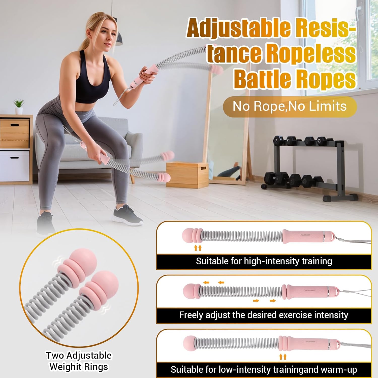 Corda de Batalha Portátil Sem  - Home Gym Portable avaliação e preço