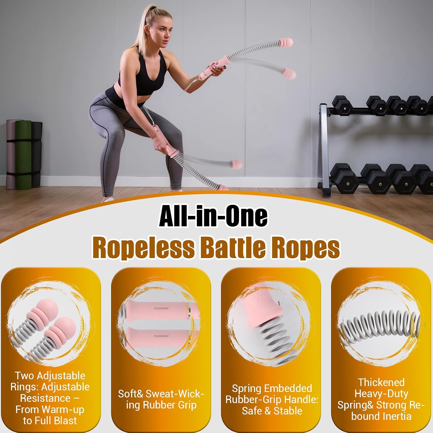 Corda de Batalha Portátil Sem  - Home Gym Portable avaliação e preço