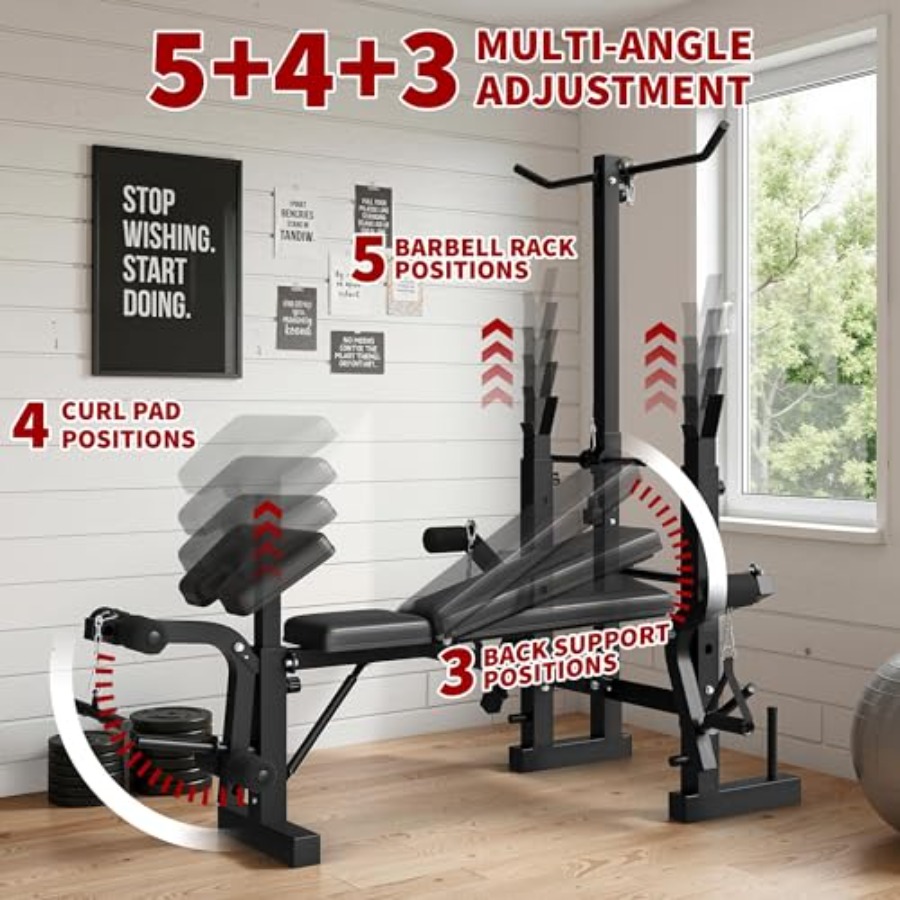 Conjunto de Banco de Musculaçã - Home Gym Leg Extension avaliação e preço