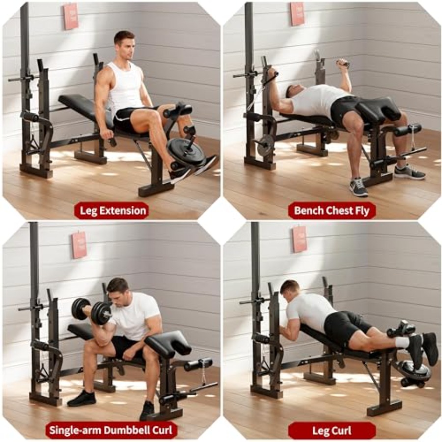 Conjunto de Banco de Musculaçã - Home Gym Leg Extension avaliação e preço